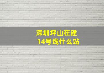 深圳坪山在建14号线什么站