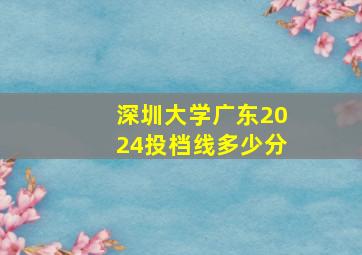 深圳大学广东2024投档线多少分