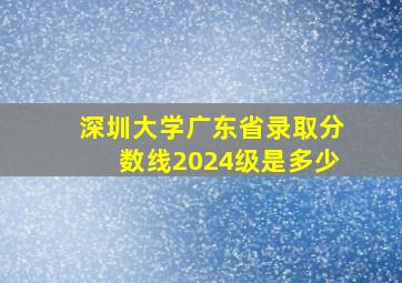 深圳大学广东省录取分数线2024级是多少