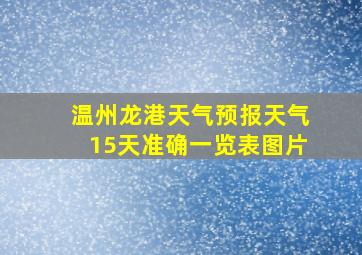 温州龙港天气预报天气15天准确一览表图片