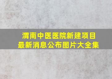 渭南中医医院新建项目最新消息公布图片大全集