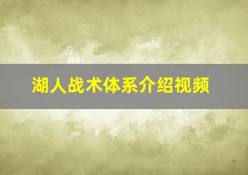 湖人战术体系介绍视频