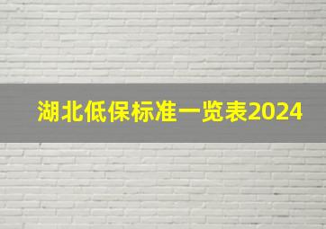 湖北低保标准一览表2024