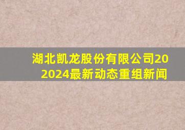 湖北凯龙股份有限公司202024最新动态重组新闻