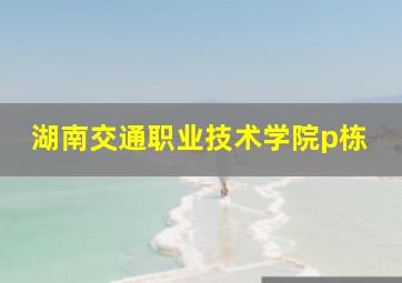 湖南交通职业技术学院p栋