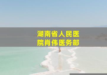 湖南省人民医院肖伟医务部