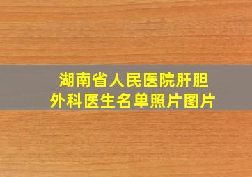 湖南省人民医院肝胆外科医生名单照片图片