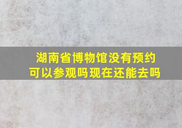 湖南省博物馆没有预约可以参观吗现在还能去吗