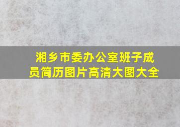 湘乡市委办公室班子成员简历图片高清大图大全