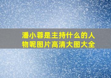 潘小蓉是主持什么的人物呢图片高清大图大全