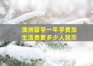 澳洲留学一年学费加生活费要多少人民币