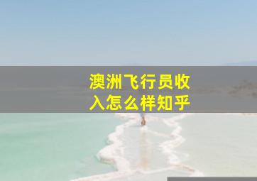 澳洲飞行员收入怎么样知乎