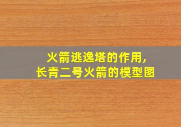 火箭逃逸塔的作用,长青二号火箭的模型图