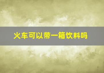 火车可以带一箱饮料吗