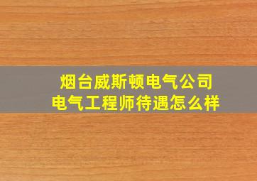 烟台威斯顿电气公司电气工程师待遇怎么样