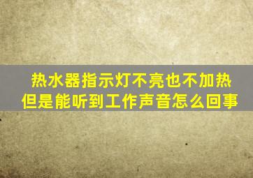 热水器指示灯不亮也不加热但是能听到工作声音怎么回事