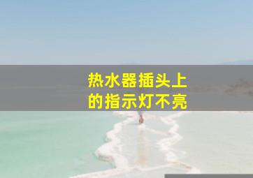 热水器插头上的指示灯不亮