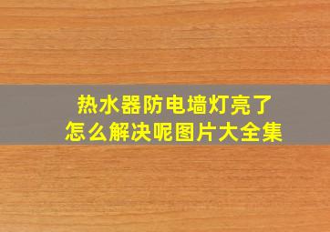 热水器防电墙灯亮了怎么解决呢图片大全集