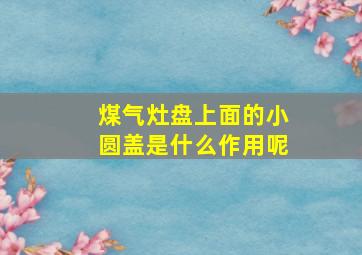 煤气灶盘上面的小圆盖是什么作用呢