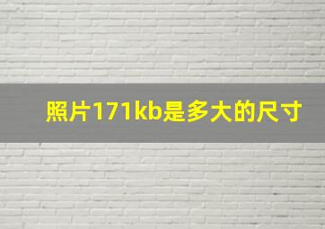 照片171kb是多大的尺寸