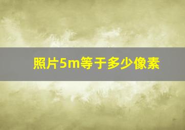 照片5m等于多少像素