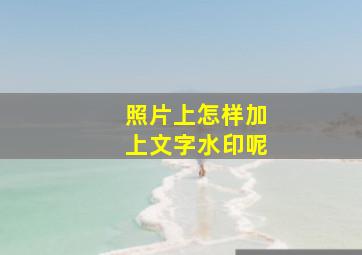 照片上怎样加上文字水印呢