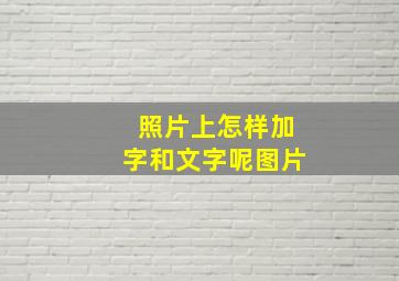 照片上怎样加字和文字呢图片