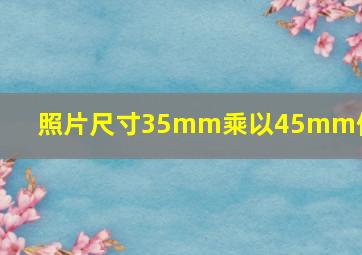 照片尺寸35mm乘以45mm像素