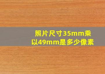 照片尺寸35mm乘以49mm是多少像素