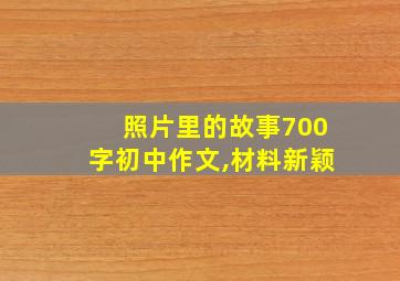 照片里的故事700字初中作文,材料新颖