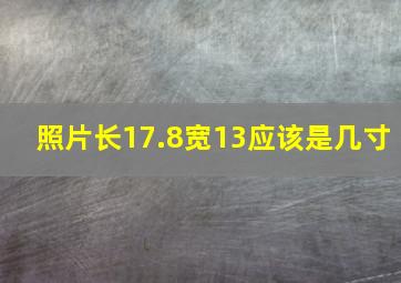 照片长17.8宽13应该是几寸