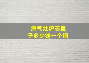 燃气灶炉芯盖子多少钱一个啊