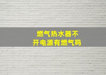 燃气热水器不开电源有燃气吗