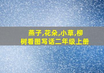 燕子,花朵,小草,柳树看图写话二年级上册