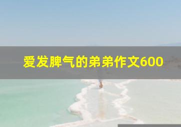 爱发脾气的弟弟作文600