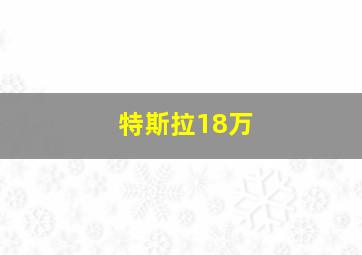 特斯拉18万