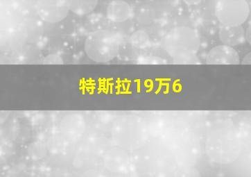 特斯拉19万6