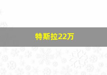 特斯拉22万