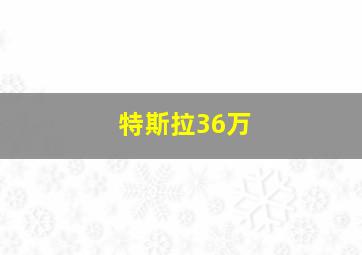 特斯拉36万