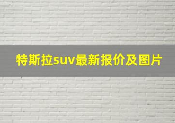 特斯拉suv最新报价及图片