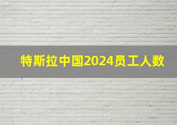 特斯拉中国2024员工人数