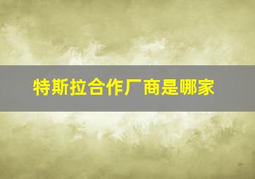 特斯拉合作厂商是哪家