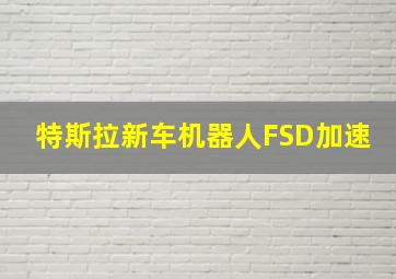 特斯拉新车机器人FSD加速