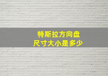 特斯拉方向盘尺寸大小是多少