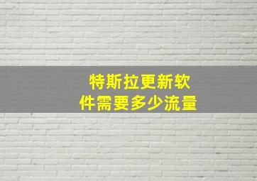 特斯拉更新软件需要多少流量