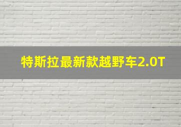 特斯拉最新款越野车2.0T