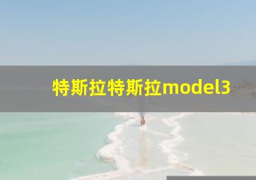 特斯拉特斯拉model3