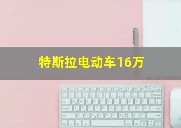 特斯拉电动车16万