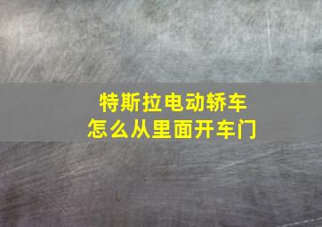 特斯拉电动轿车怎么从里面开车门