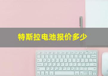 特斯拉电池报价多少